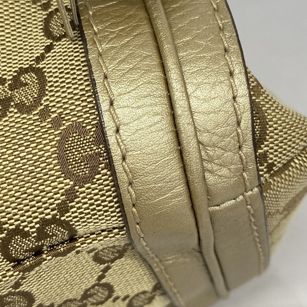 Gucci Bamboo Beige GG Bag Canvas Shoulder - Picture 8 of 9